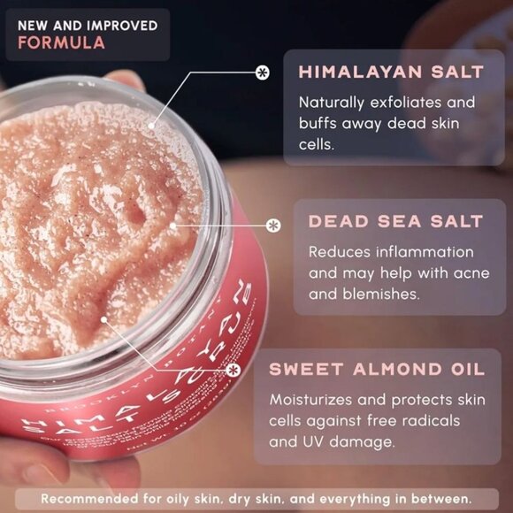 Himalayan Salt Body Scrub - Moisturizing and Exfoliating Body, Face, Hand, Foot - Picture 2 of 4